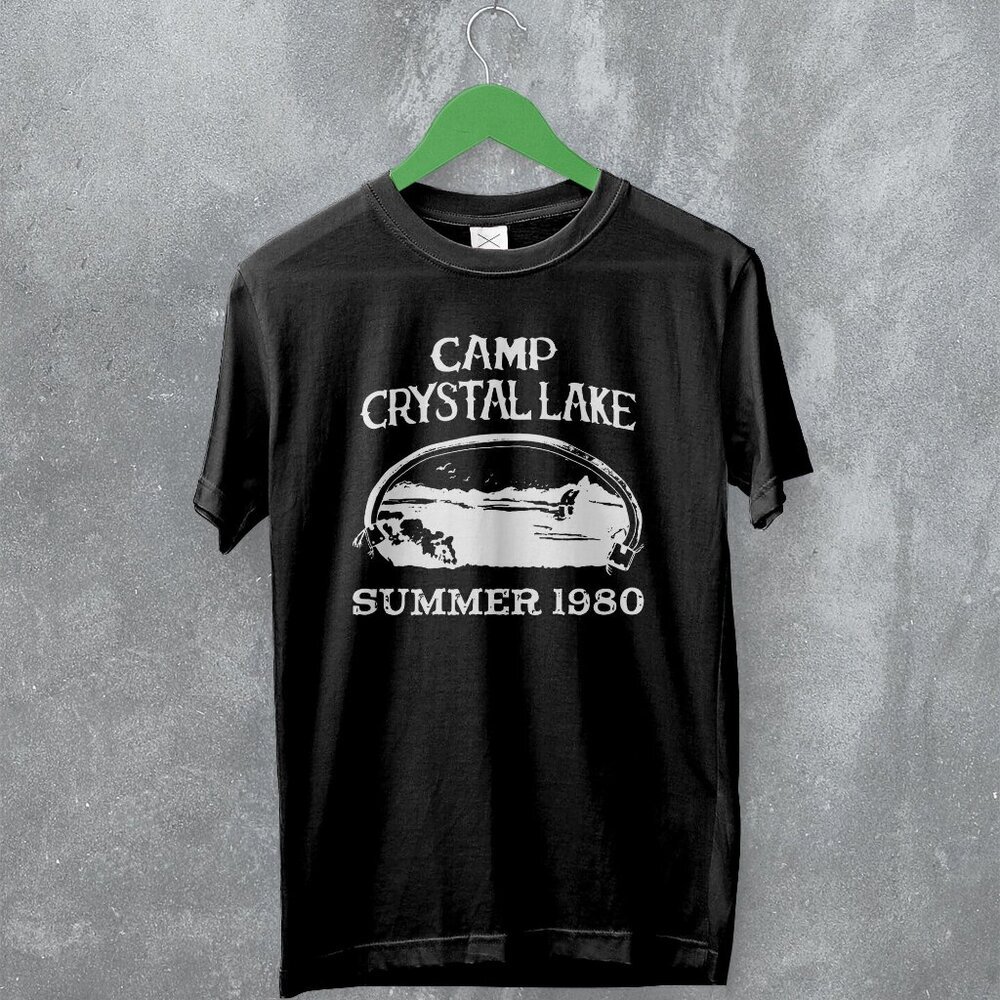 Camp Crystal Lake Horror Movie 1980 Friday The 13th Graphic Fan Art T-Shirt 81